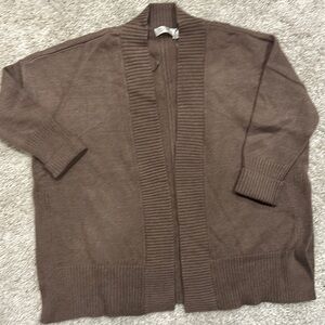 Soft brown cardigan sweater